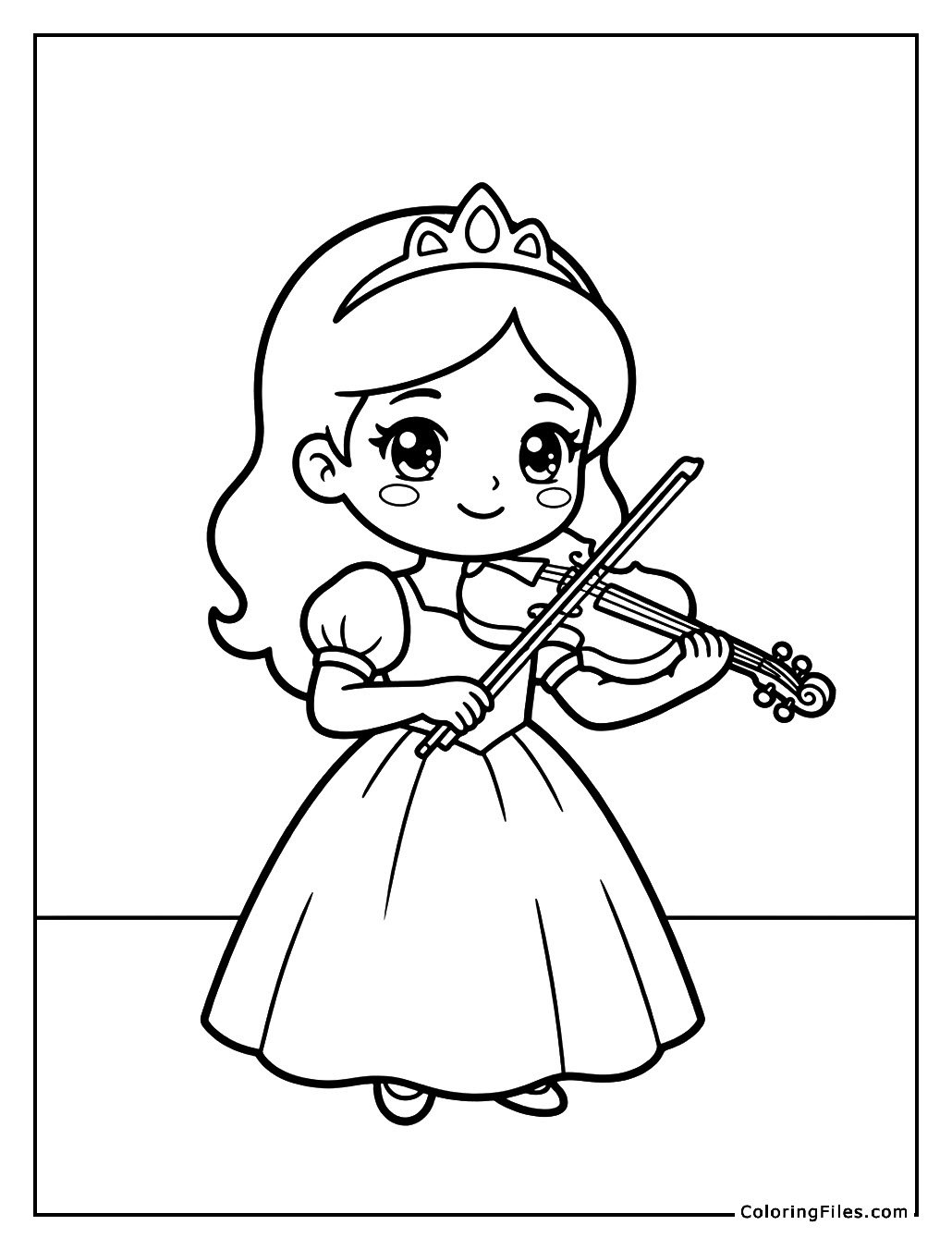 Princess Practicing the Violin