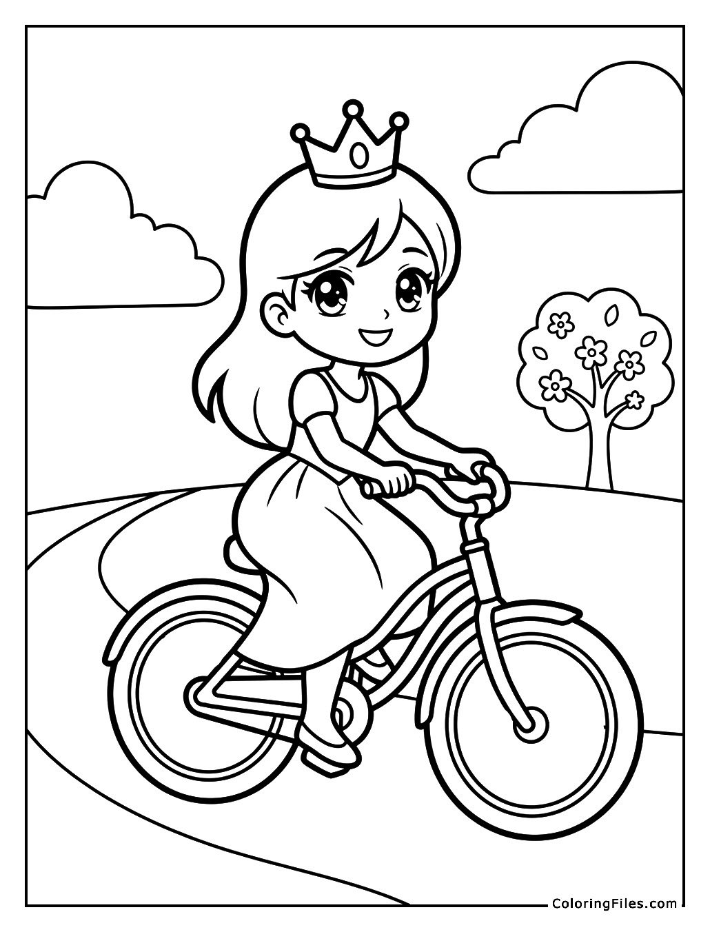 Princess Riding a Bicycle