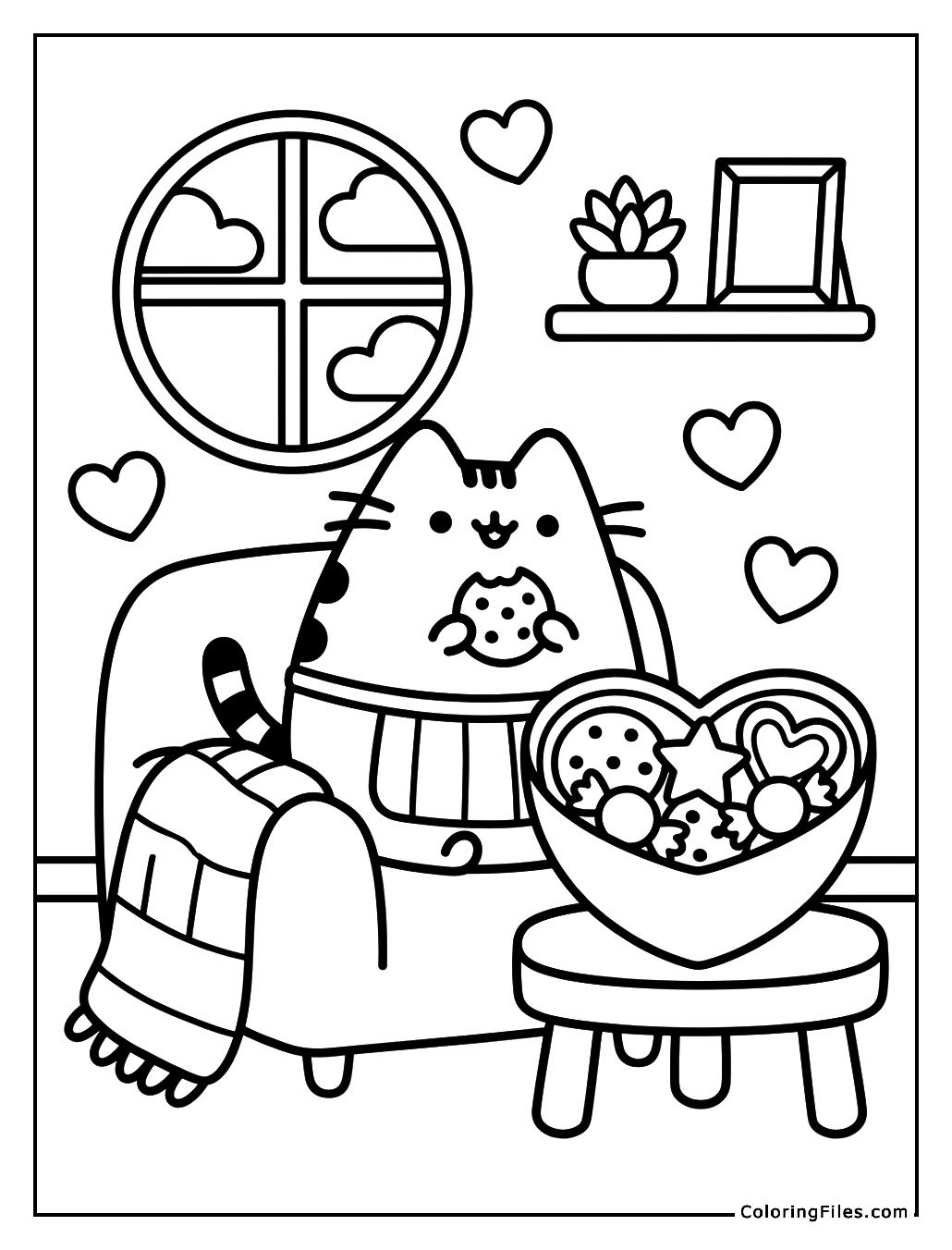 Pusheen’s Cozy Snack Heart