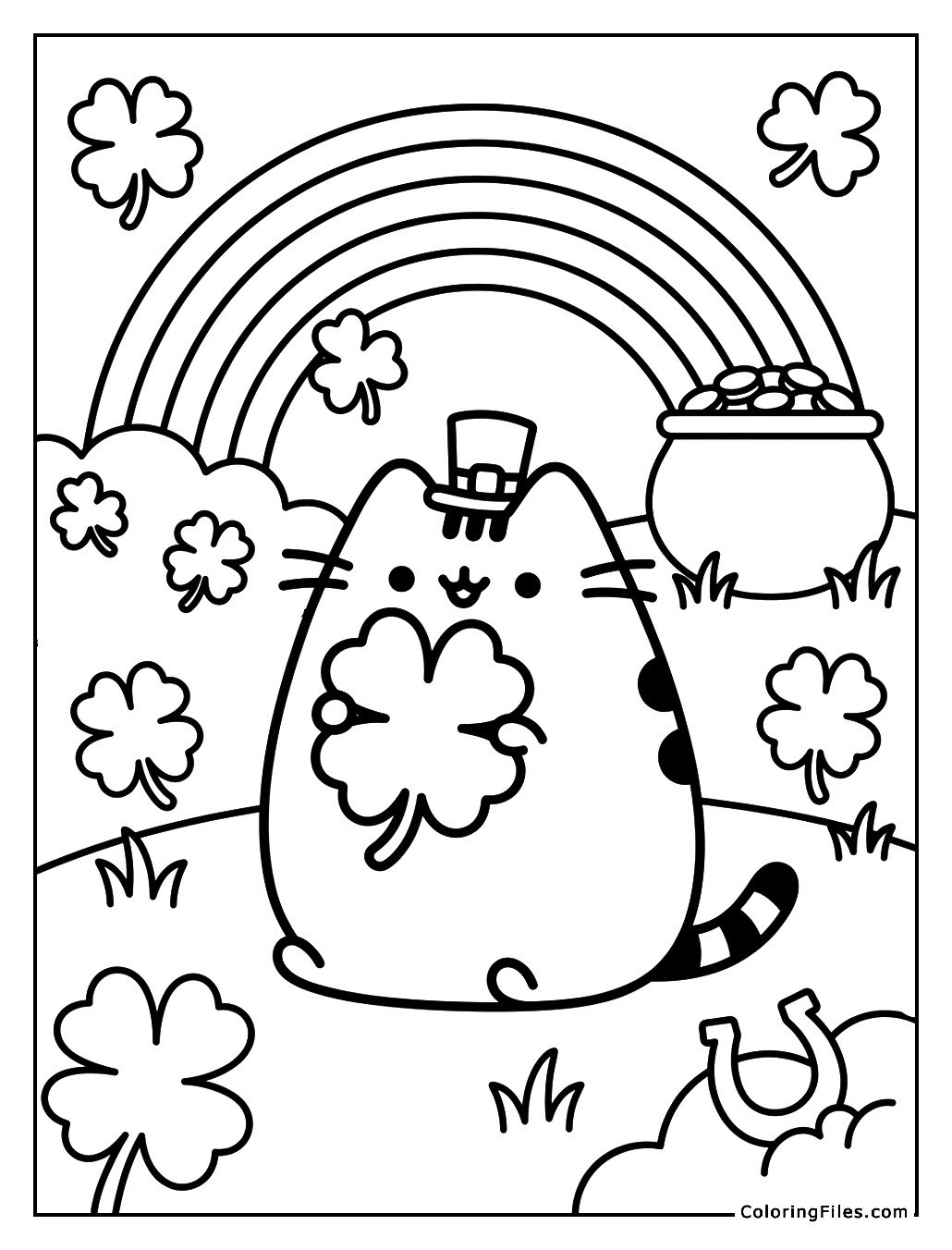 Pusheen’s Green Clover Snack