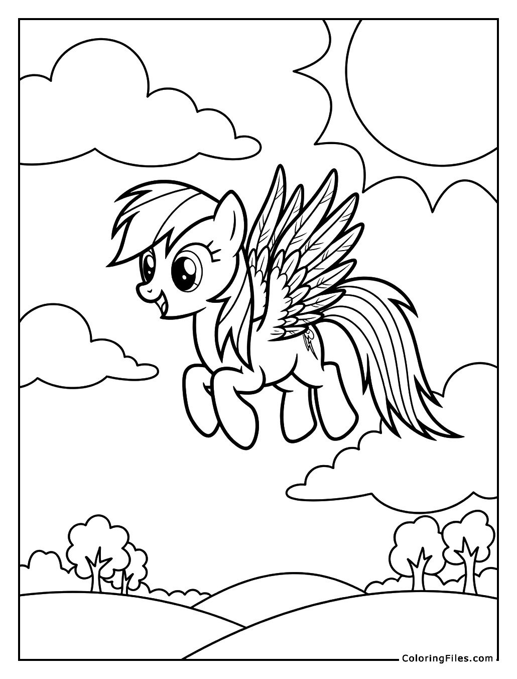Rainbow Dash Flying High