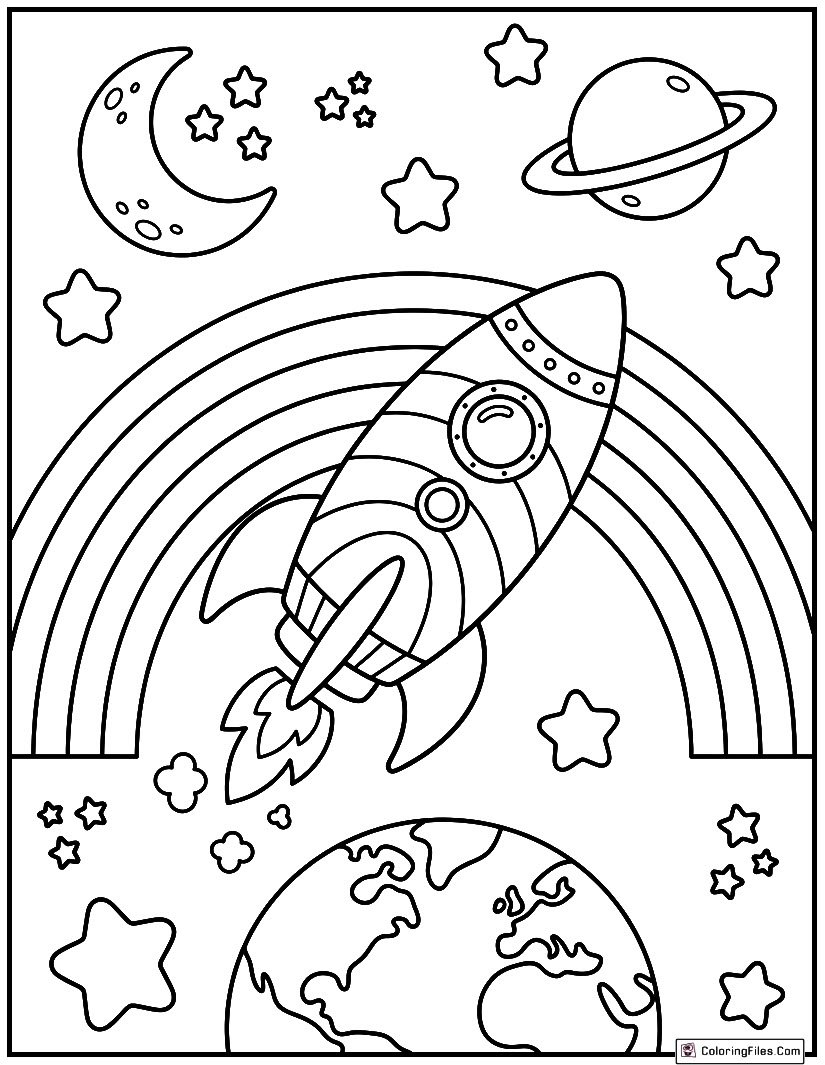 Rainbow Rocket to Space