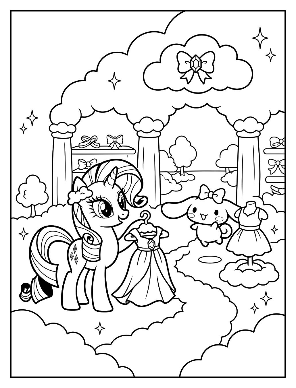 Rarity and Cinnamoroll’s Cloud Boutique