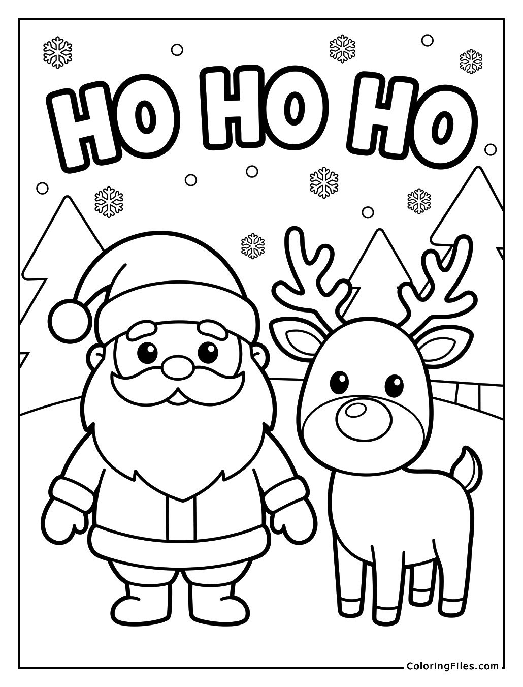 Santa And Rudolph "Ho Ho Ho"