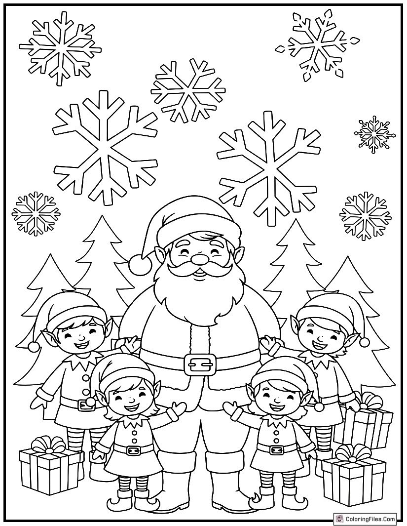 Santa and the Christmas Elf Team