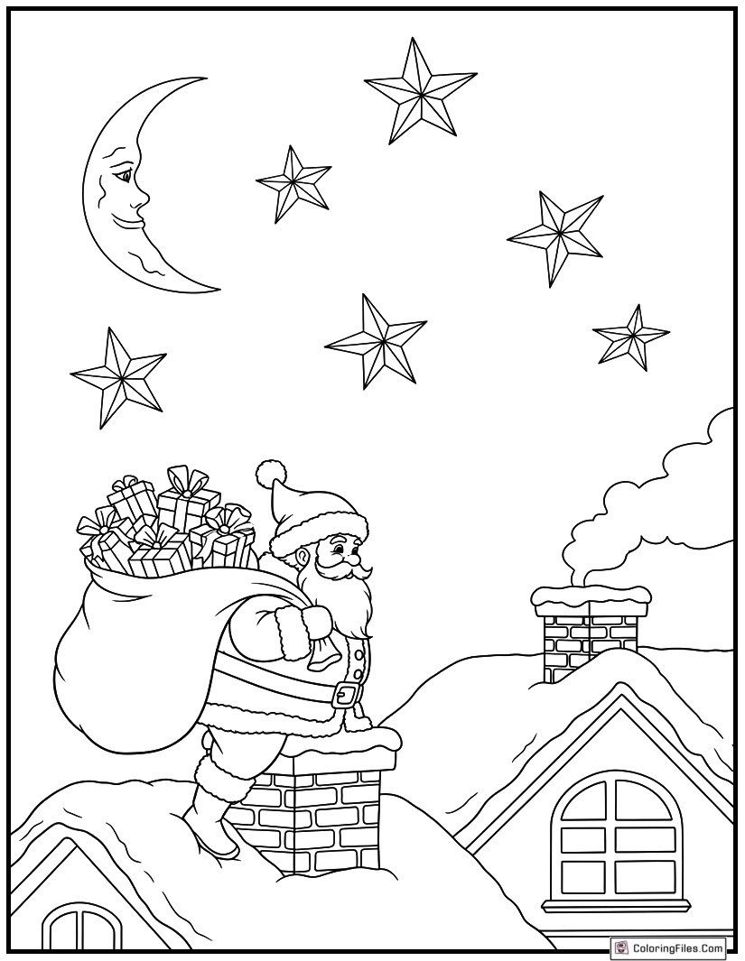 Santa Delivering Midnight Gifts