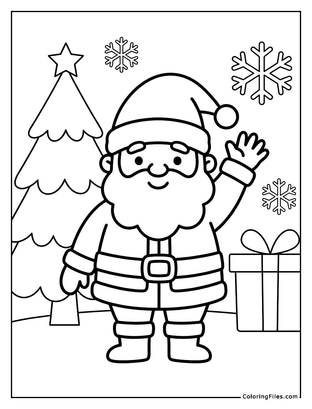Santa Waving Hello