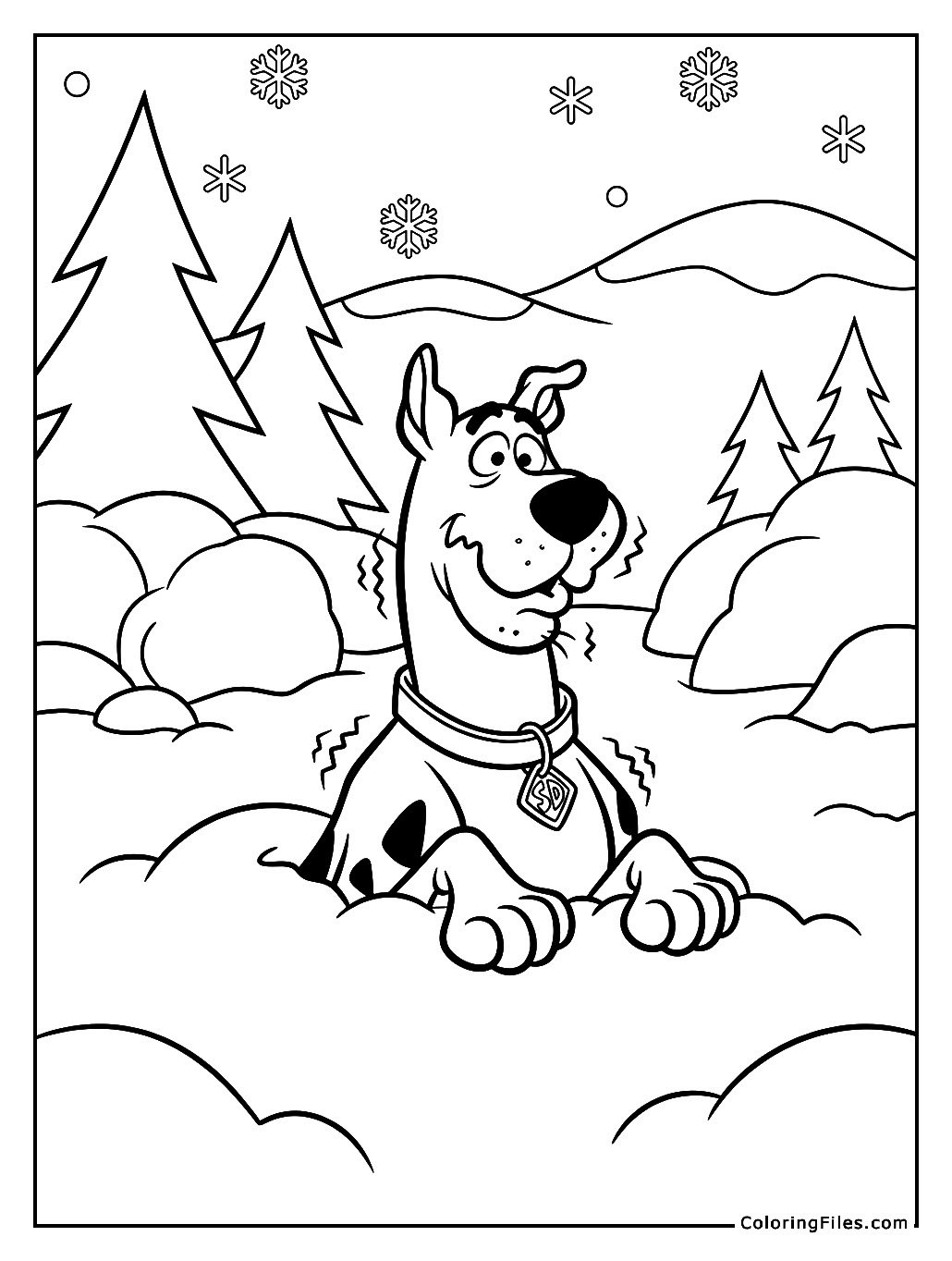 Scooby-Doo Trembling in the Deep Snow