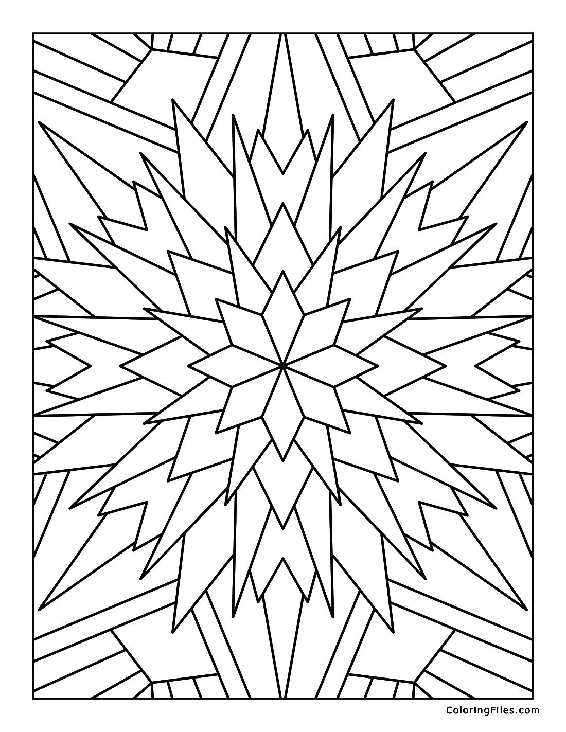 Sharp-angled geometric star