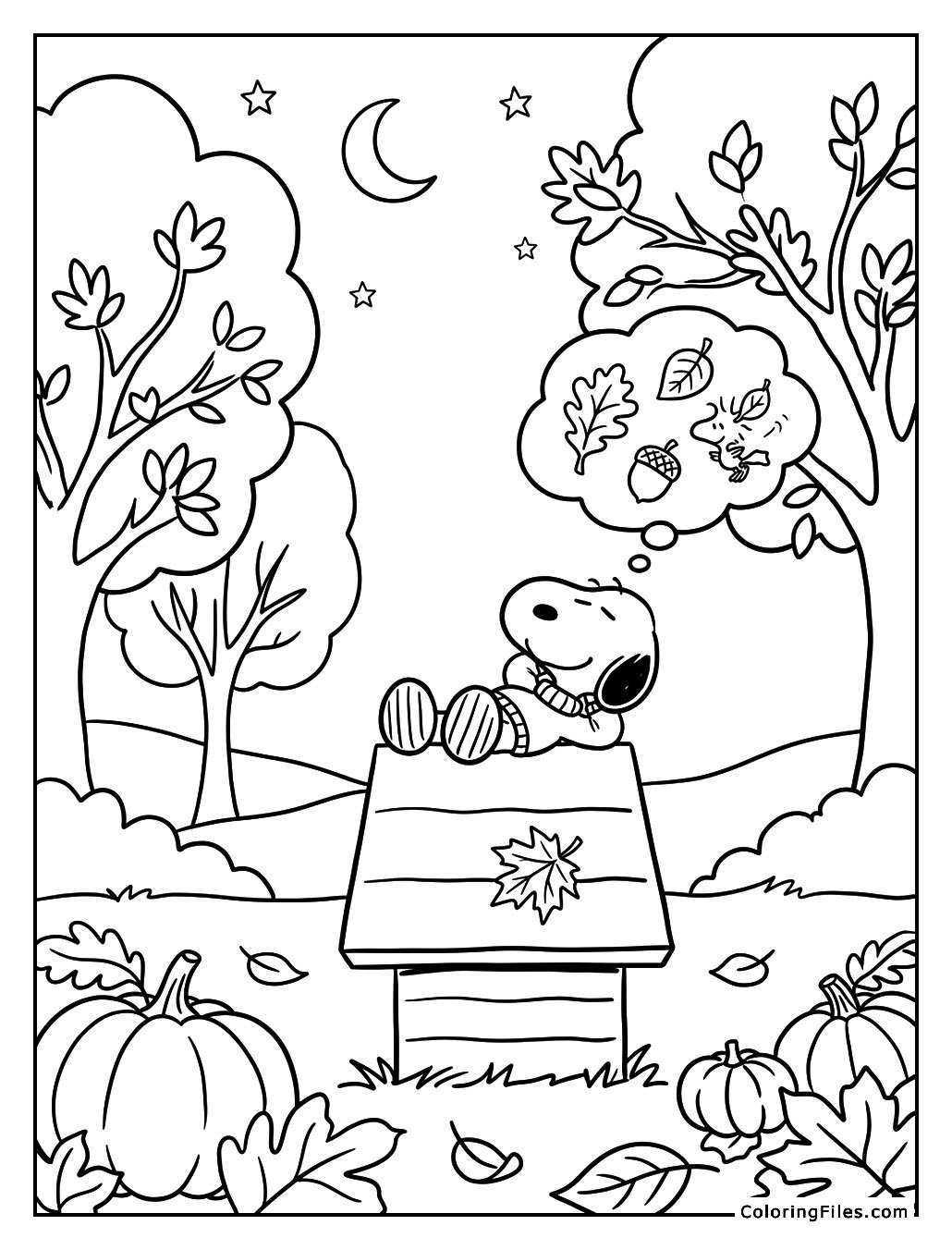 Snoopy’s Autumn Daydreaming