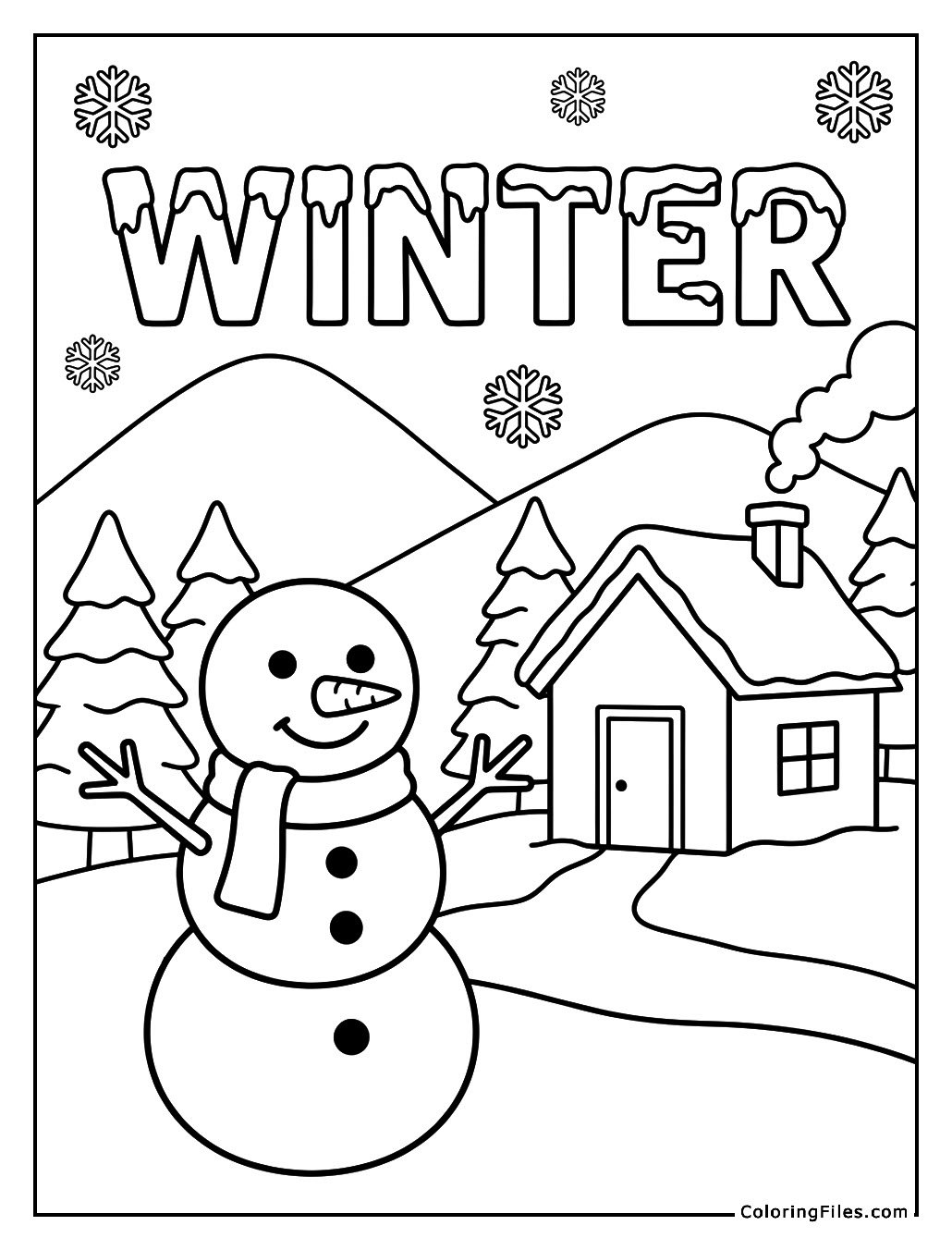Snowman Outside House