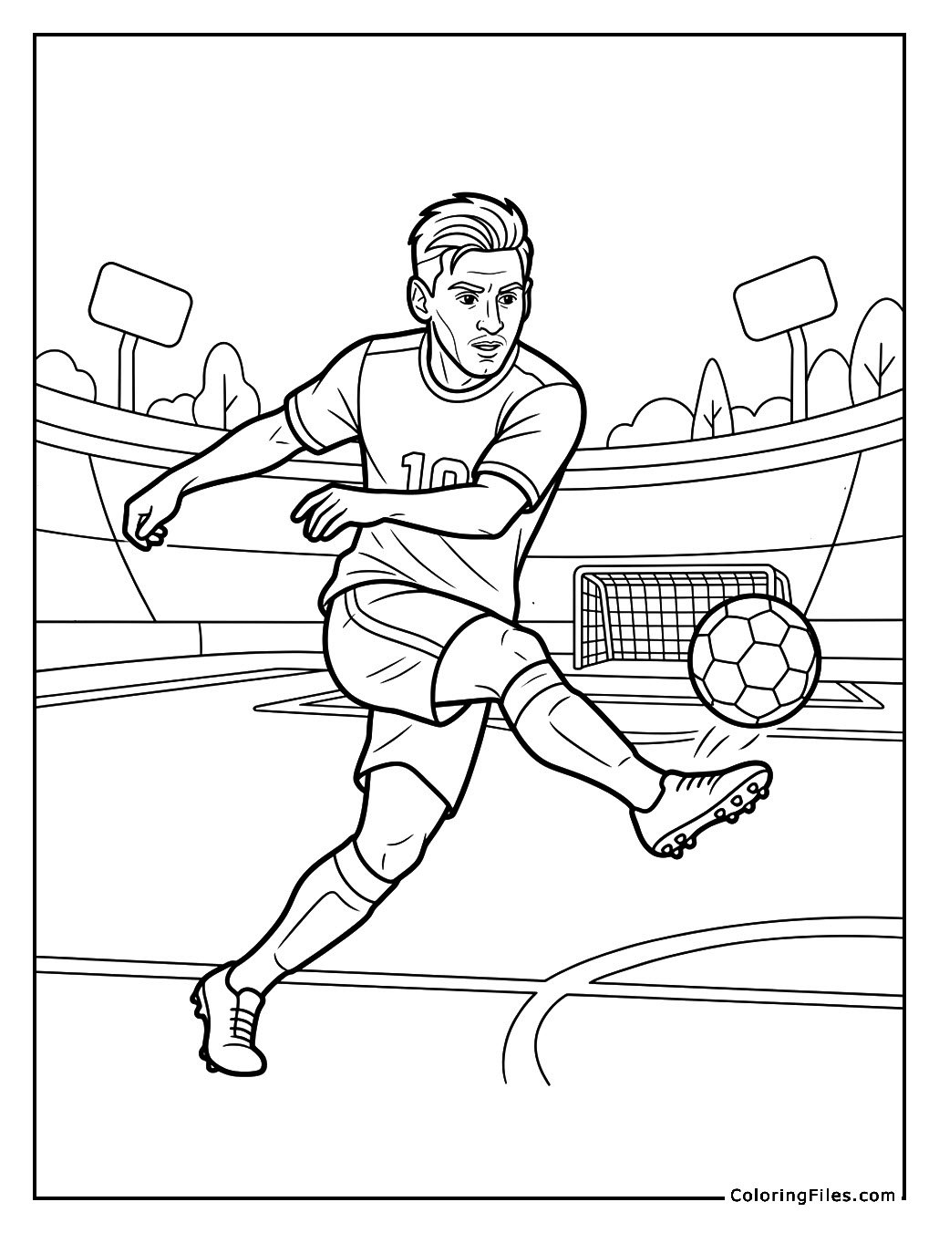 Soccer Player Crossing the Ball