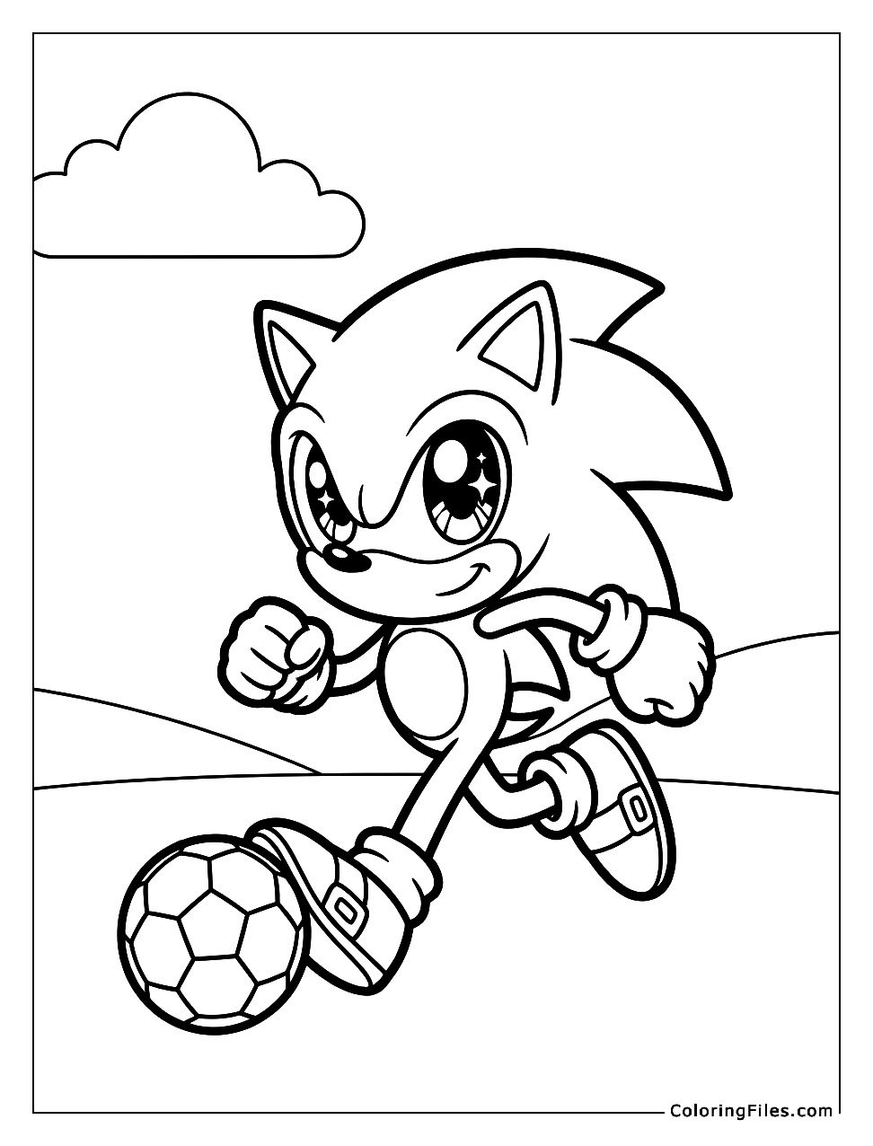 Sonic Playing Soccer