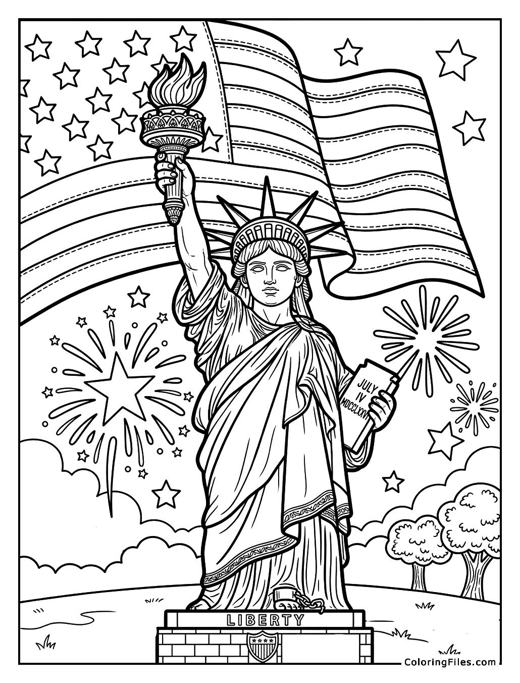 Statue of Liberty Holding Torch