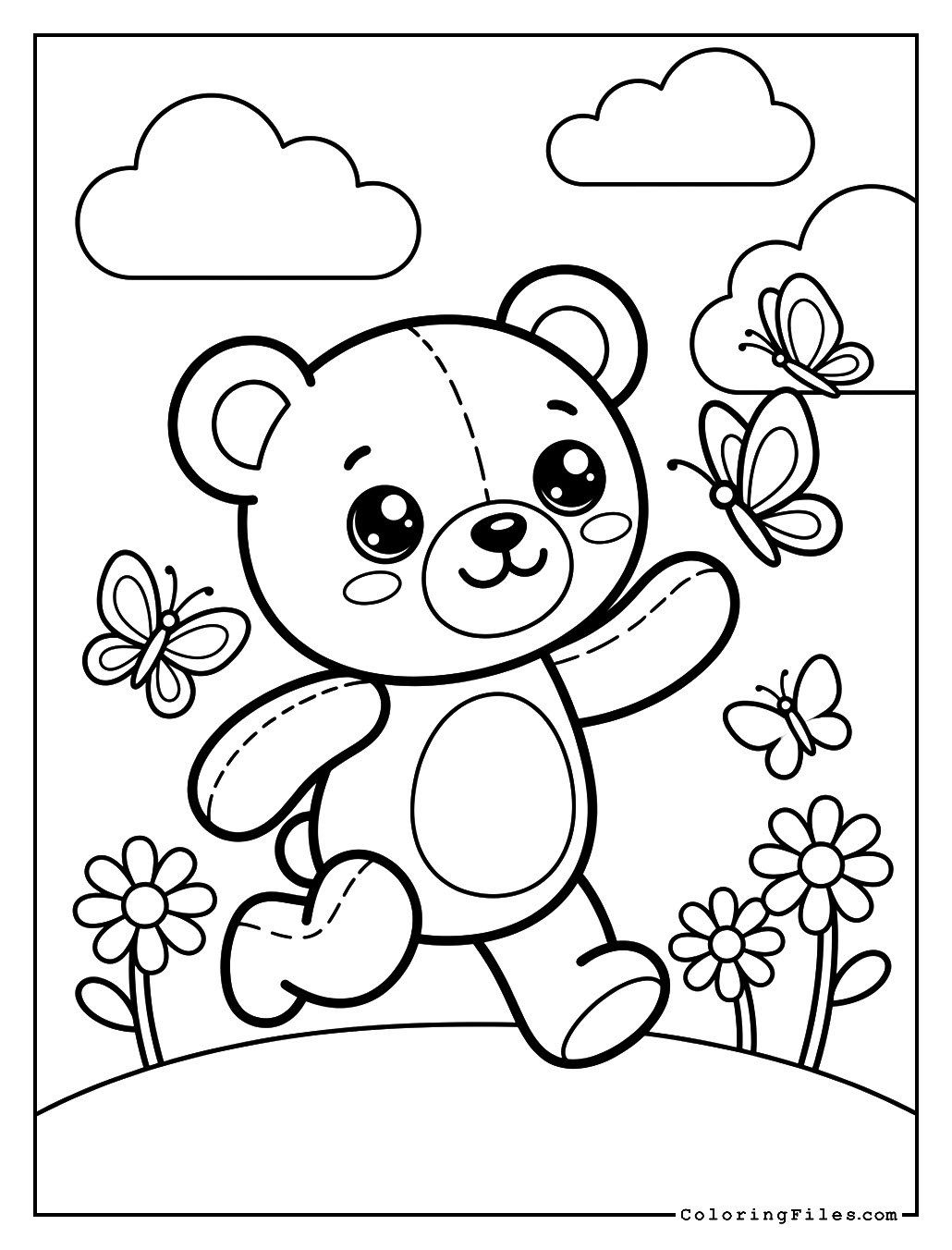Teddy Bear Catching Butterflies