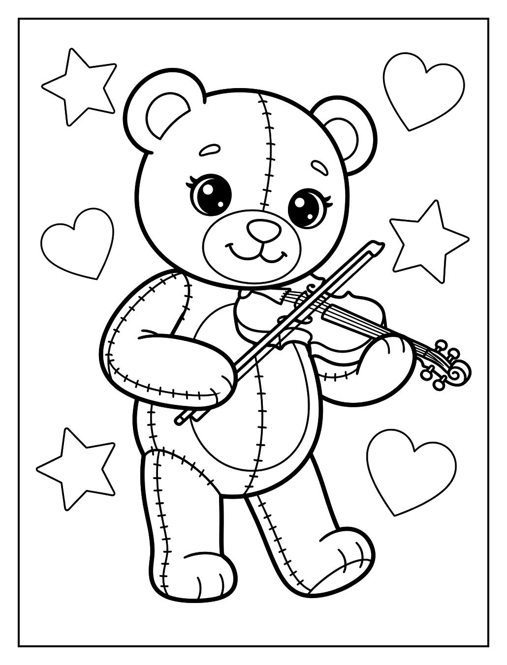 Teddy Bear Playing Violin
