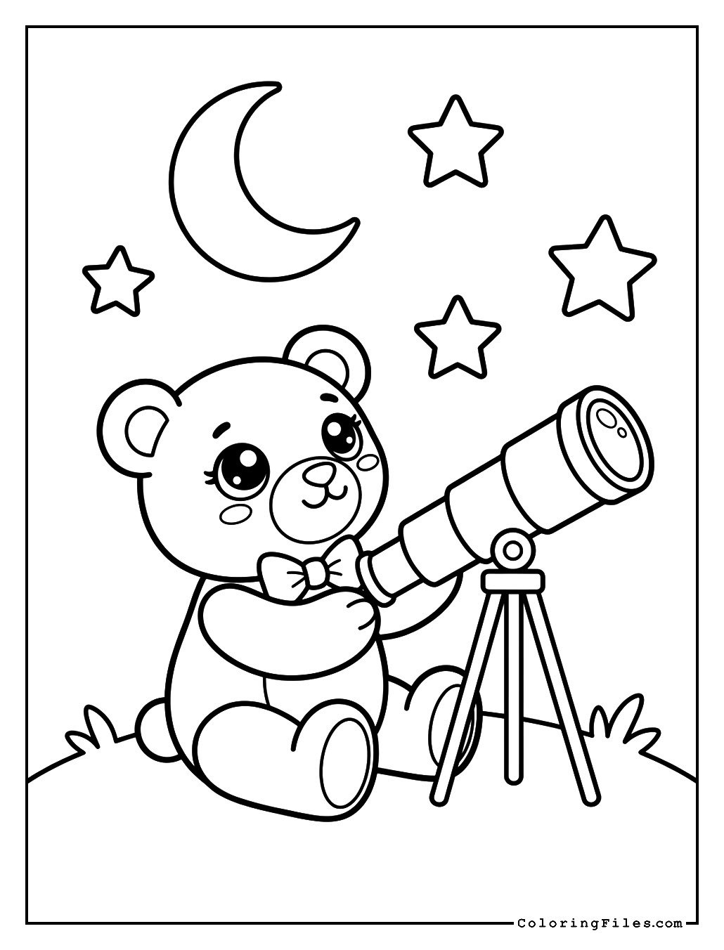Teddy Bear Star Gazing