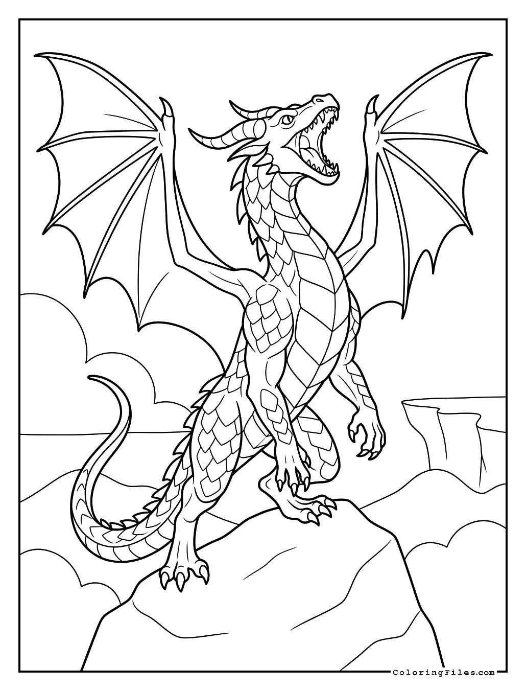 The Majestic Roaring Dragon