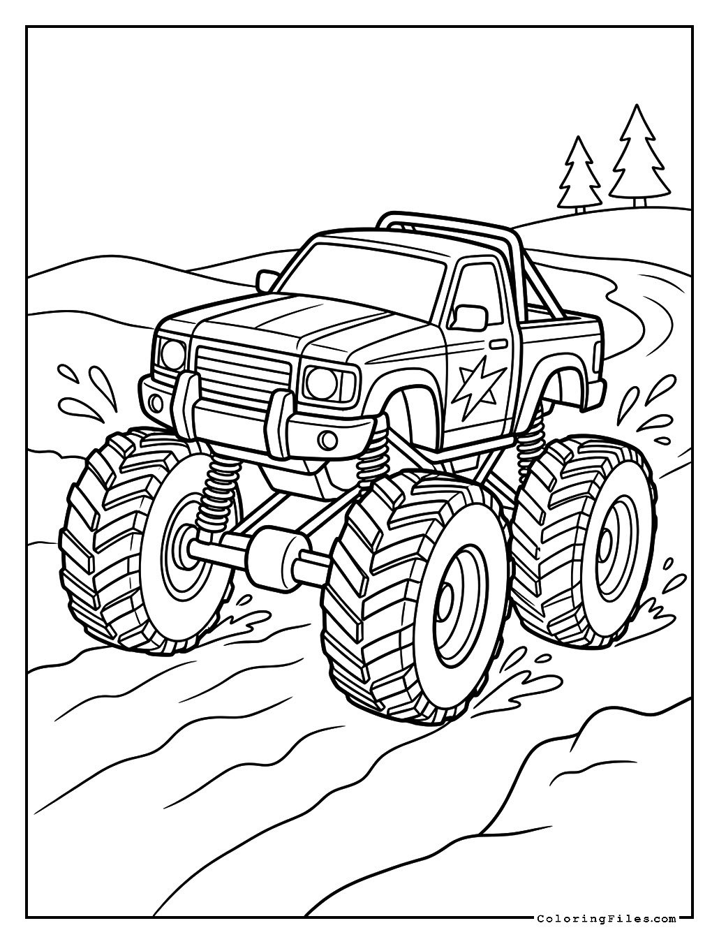 The Muddy Monster Truck Race