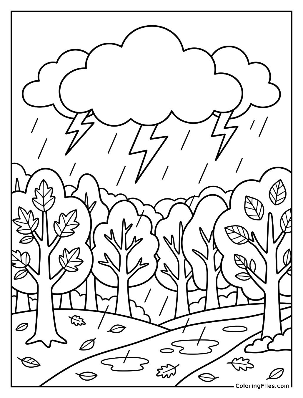 Thunderstorm Over Woods