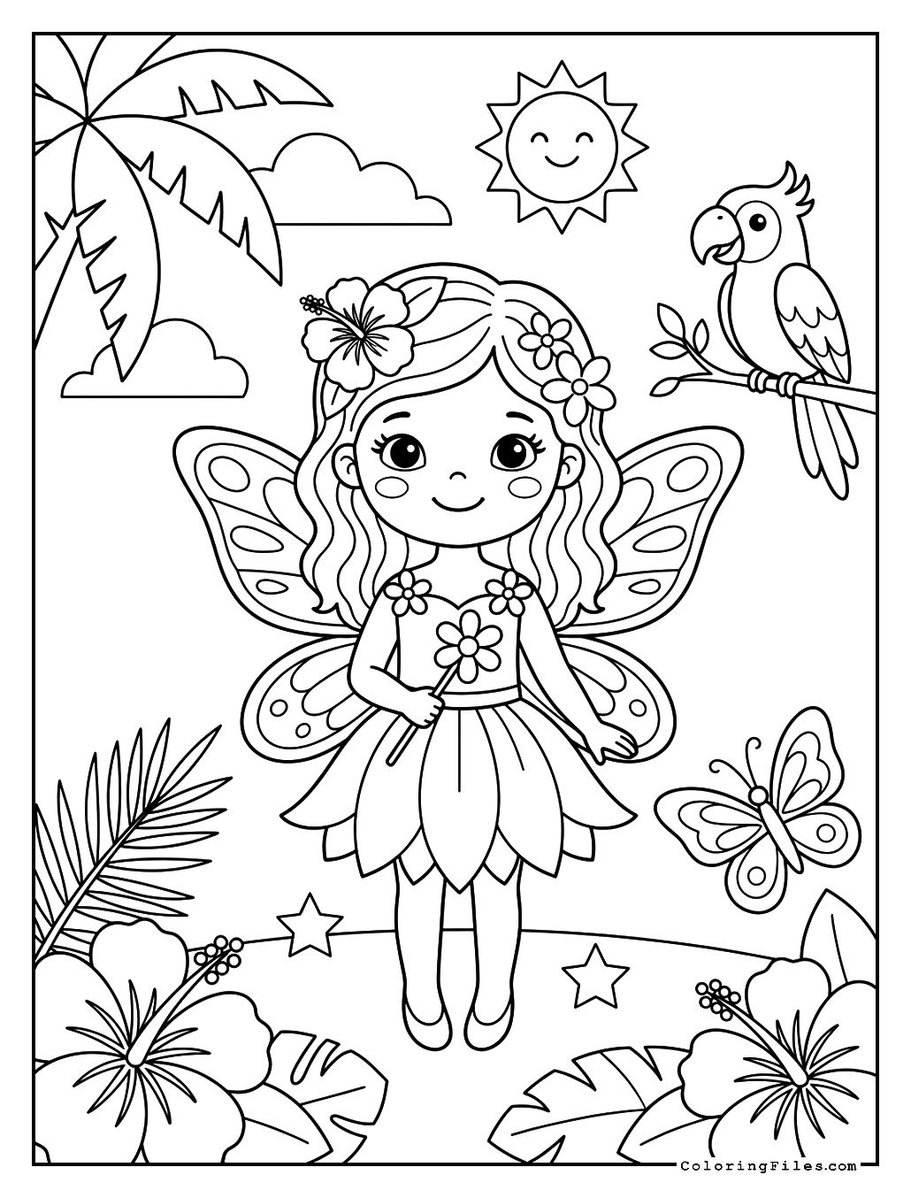 Tropical Fairy Girl