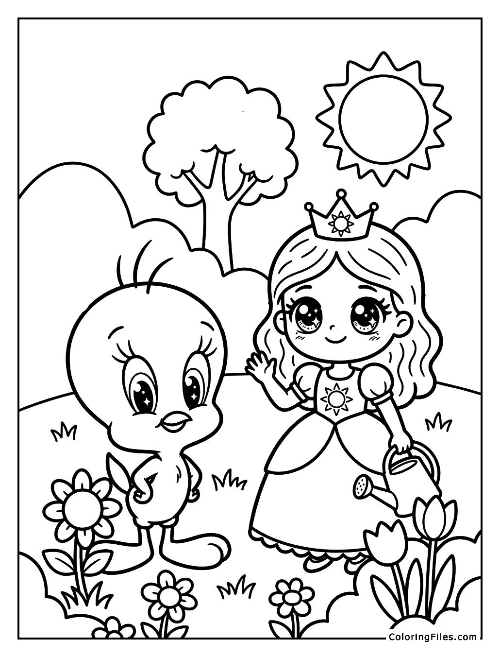 Tweety Bird & Princess Sunny Garden