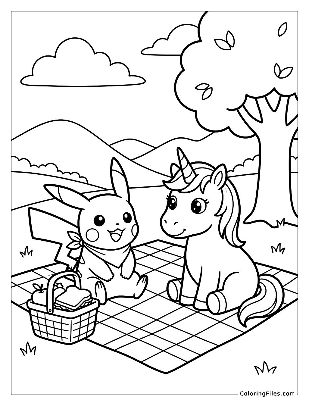 Unicorn and Pikachu Picnic Day