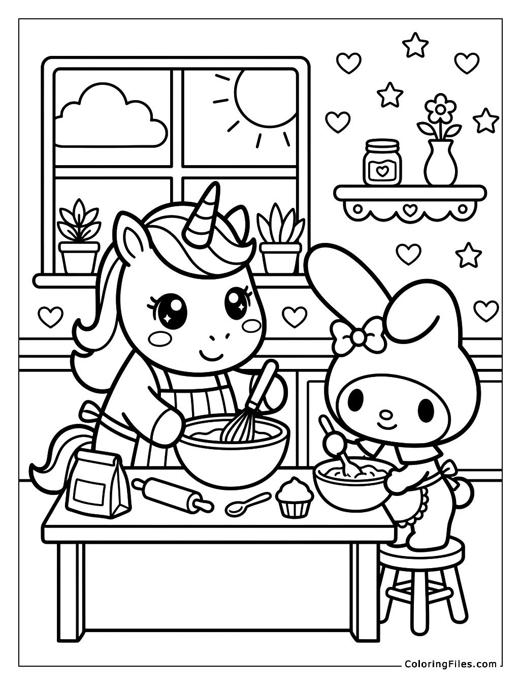 Unicorn Baking Day with My Melody
