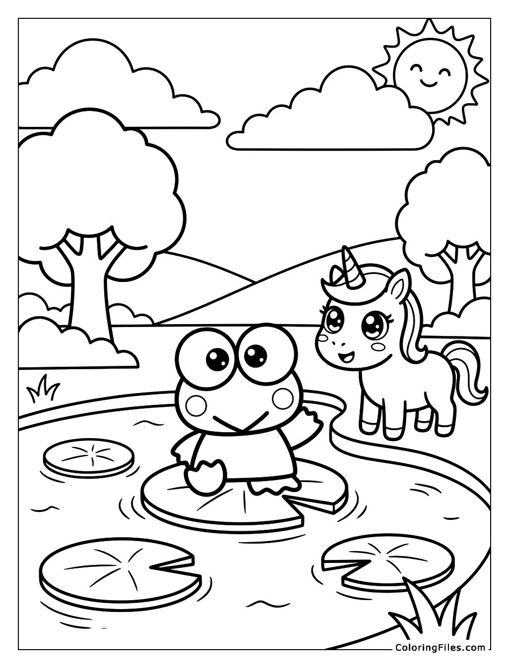 Unicorn Pond Adventure with Keroppi