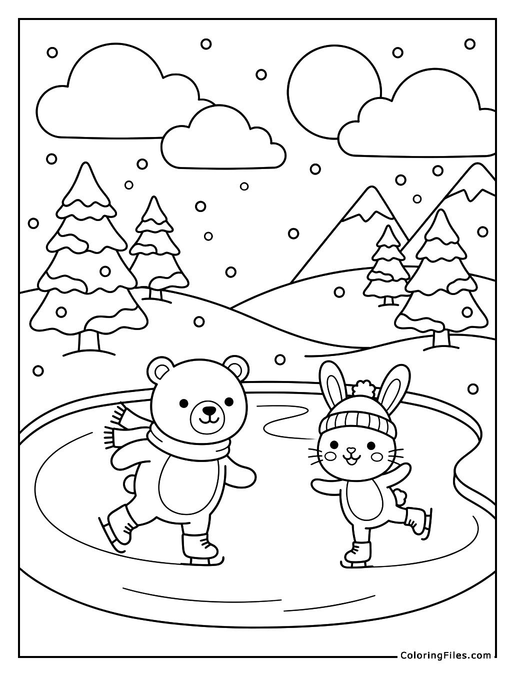 Whimsical Ice Skating Pond
