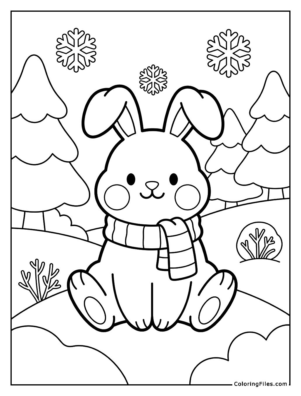 Winter Rabbit in the Snow