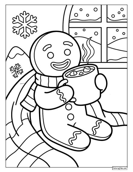 Gingerbread Man's Cozy Christmas Cocoa