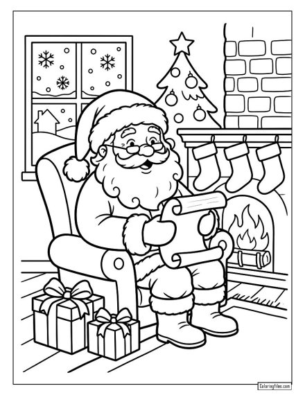Reading Christmas Wishes with Santa