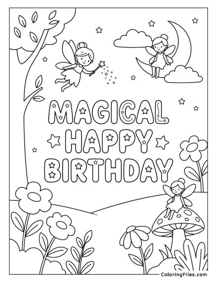 Magical Happy Birthday with Fairies
