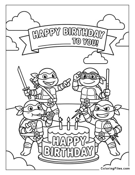 Ninja Turtles Happy Birthday