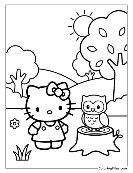 Hello Kitty and the Baby Owl