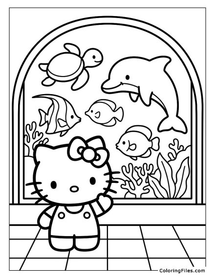 Hello Kitty at the Aquarium