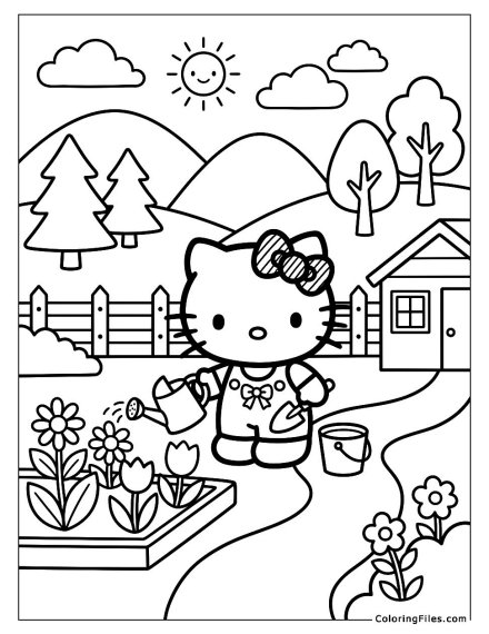 Hello Kitty Gardening Day