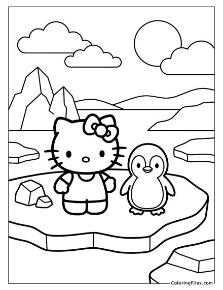 Hello Kitty and the Baby Penguin