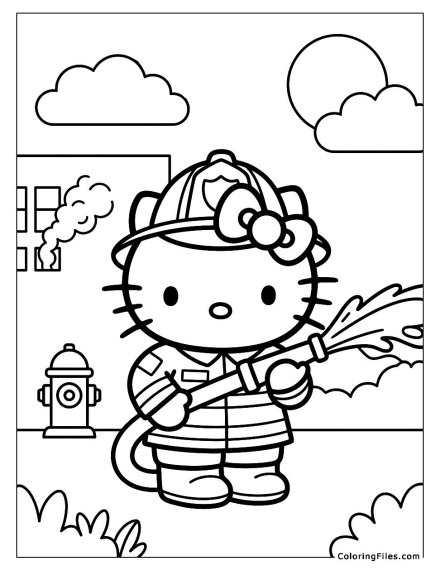 Hello Kitty Firefighter Hero