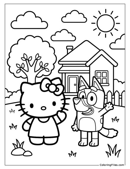 Hello Kitty Meets Bluey