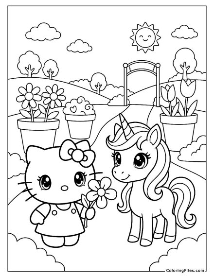 Unicorn and Hello Kitty Flower Show