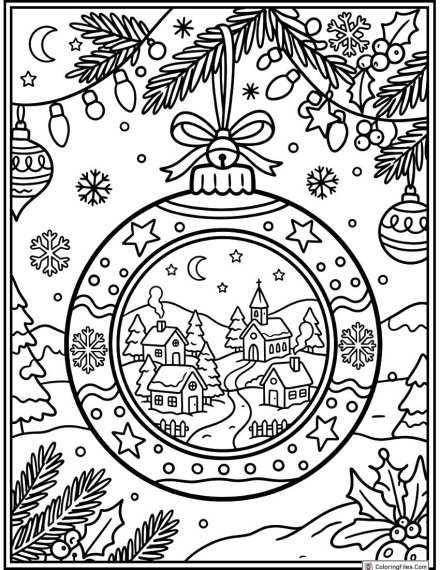 Giant Christmas Ornament Village With Tiny Homes Inside Holiday Decorations