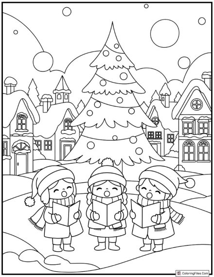 Christmas Carolers in the Snow