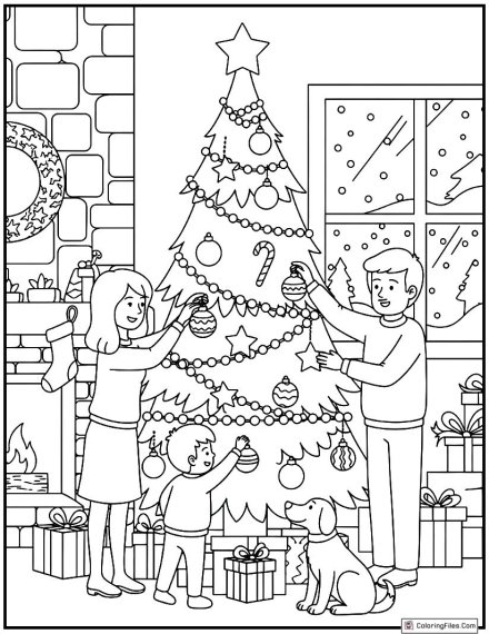 Decorating the Christmas Tree Together