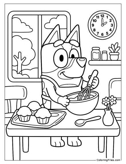 Bluey Baking Sweet Cupcakes