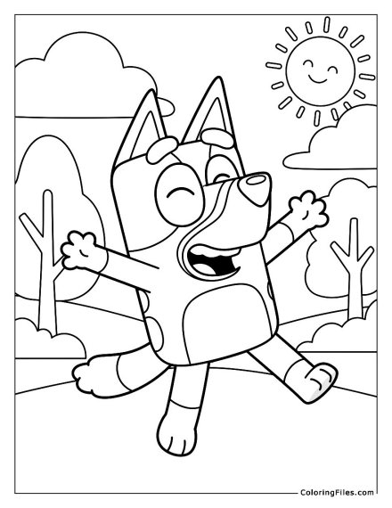 Bluey Dancing with Joy