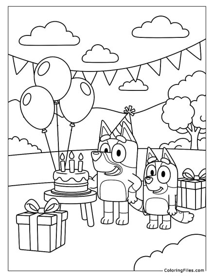Bluey’s Smiling Birthday Party