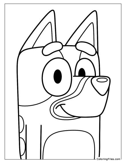 Bluey Close-Up Portrait