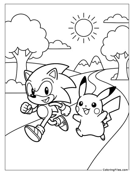 Sonic and Pikachu Racing Fun